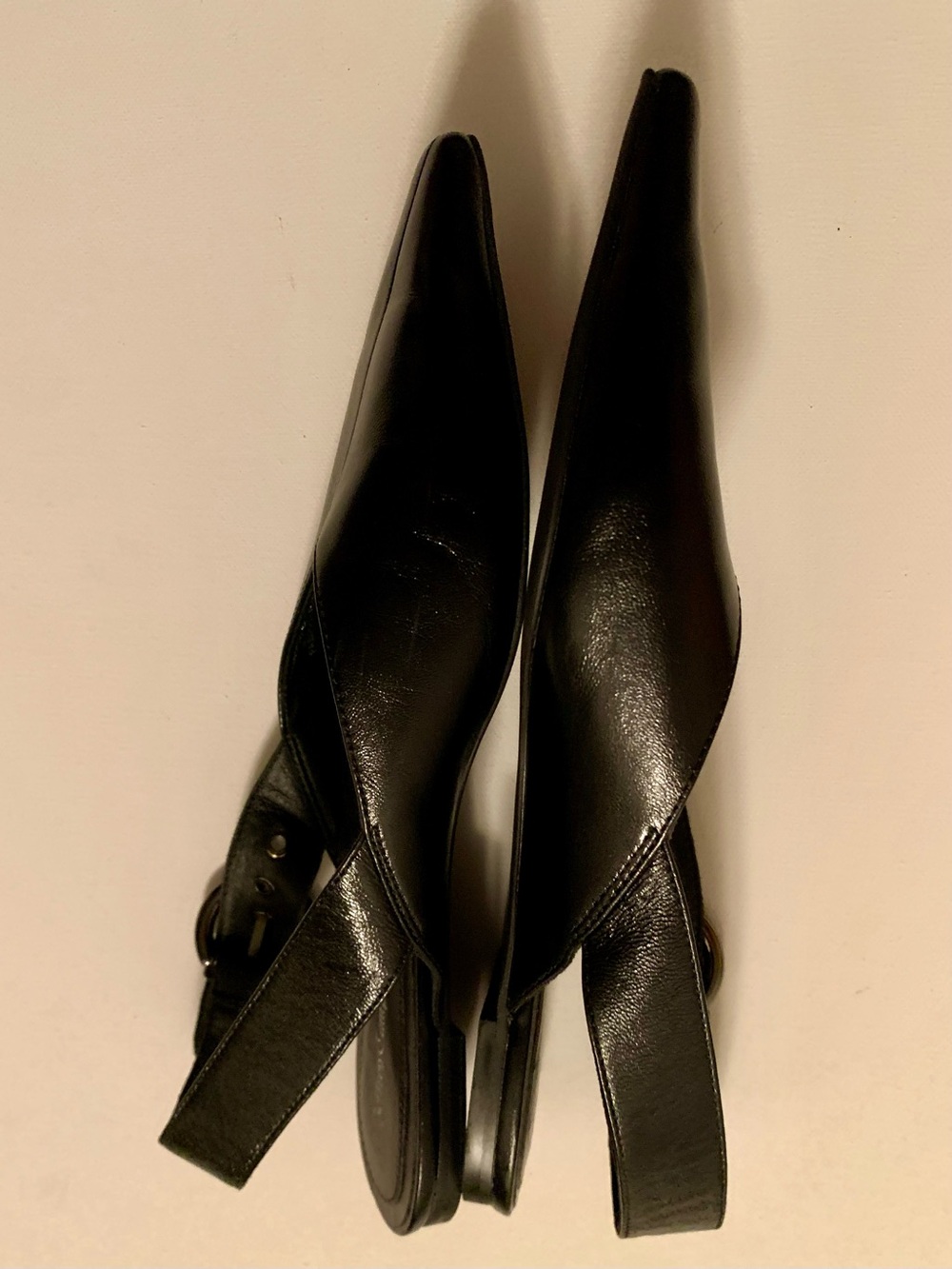 Jeffrey Campbell Black Pointed Slingback Flats 9 - Picture 6 of 8